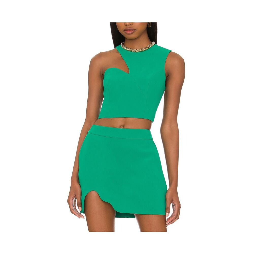 Amanda Uprichard 'Lorella' Green Poly Top Size S